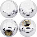 Copper Core Dustproof Tire Valve Stem Covers Pool 8 Ball Style Tire Valve Stem Caps for Cars, SUV, Trucks, Bikes, Motorcycles Oasis Select Silver