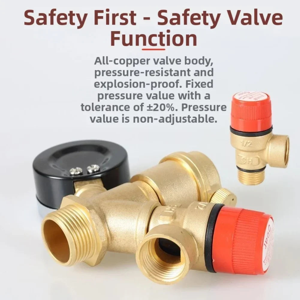 20/25/32mm Valve With Pressure Gauge DN 25 Boiler Safety Group Is A Comprehensive Solution For Heating Systems Oasis Select