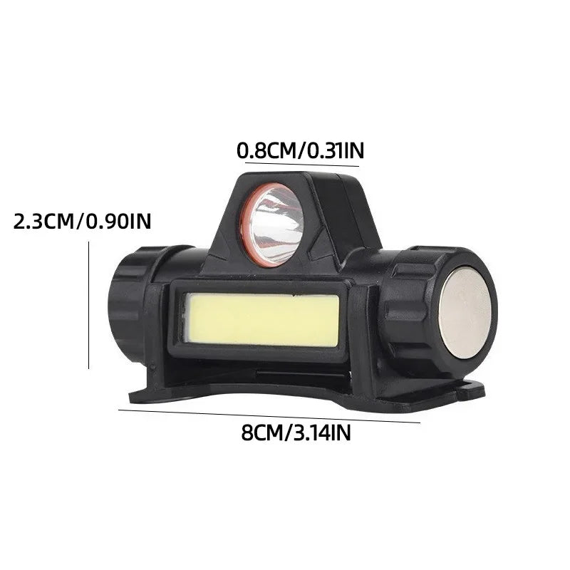 LED Magnetic Headlamp XPE+COB | 1200mAh Rechargeable Flashlight