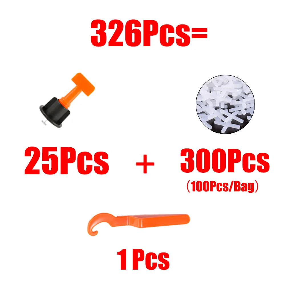 326-Pc Tile Leveling System – Spacers, Wedges & Wrench Kit Tile Leveling Kit Oasis Select