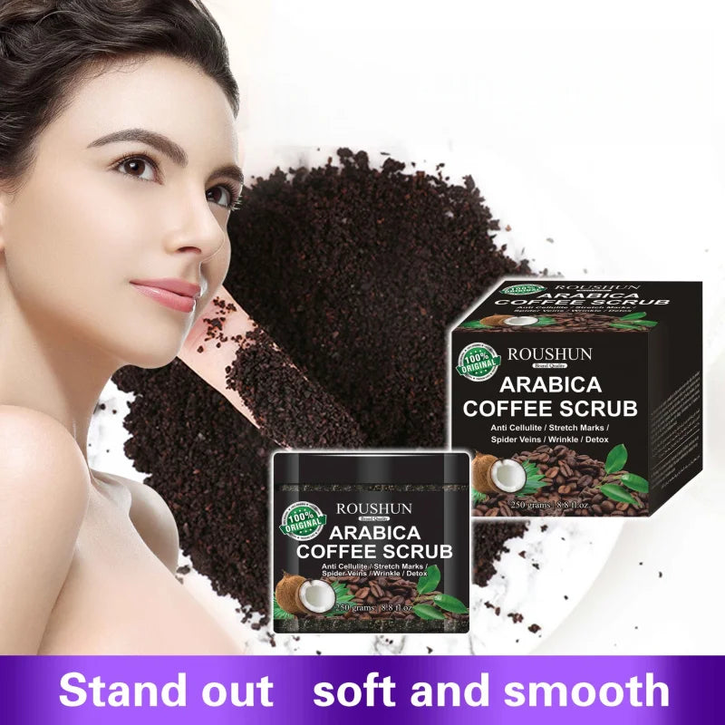 ROUSHUN Arabica Coffee Body Scrub – Deep Cleansing Family Pack