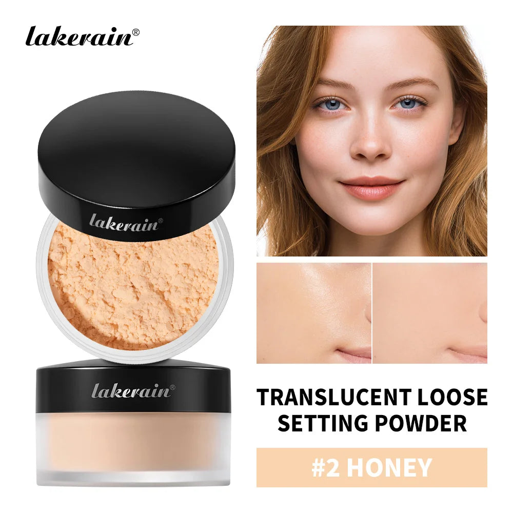 Loose Baking Setting Powder Long Lasting Oil Control Natural Face Matte Waterproof Brightening Loose Powder Makeup Cosmetics Oasis Select 2Honey