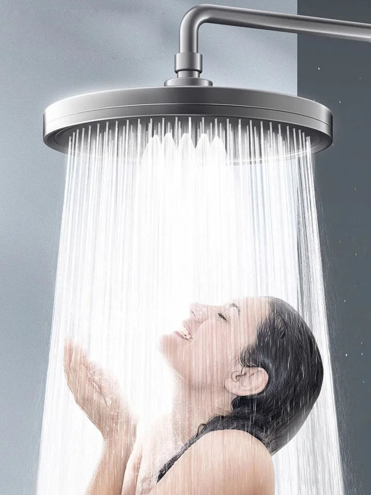 New 6 Modes Big Panel Large Flow Supercharge Rainfall Shower Head High Pressure Top Rain Shower Faucet Bathroom Accessories Oasis Select