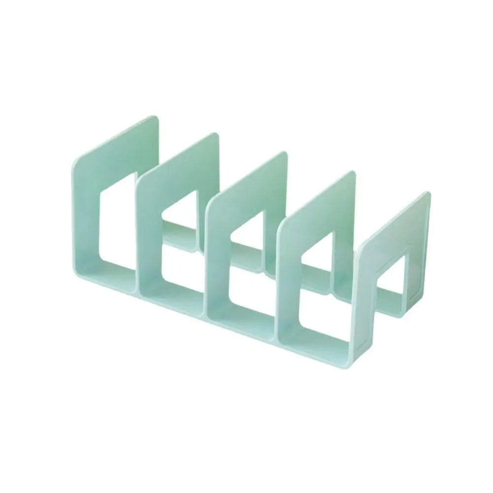 4-Grid Bookend Stand Desk Organizer – Books, CDs & Files