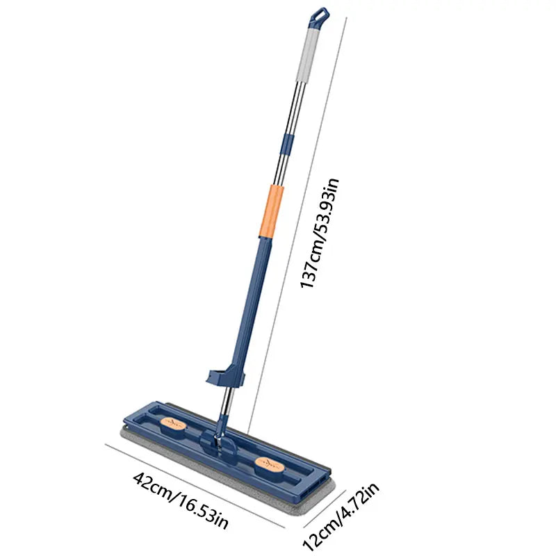 42cm Flat Mop No need to hand-wash floor squeeze mop Lazy Mop Absorbent Flat Mop Wet & Dry Absorbent Mop Cleaning Tools Oasis Select