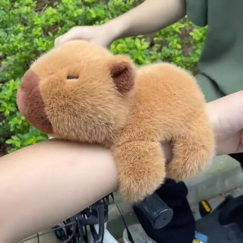Kawaii Capybara Animal Slap Snap Wrap Wristband Bracelet Capybara Plush Hand Ring Wristband Toys Birthday Elegant Present Oasis Select