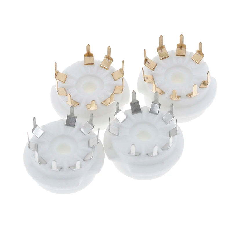 Gold-Plated 9-Pin Ceramic Tube Socket for 12AX7 ECC83 EL84
