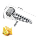 5 in 1 Cheese Grater Chocolates Shredder Stainless Steel Rotary Cutter Tools Cylinder Garlic Ginger for Home Kitchen Accessories Oasis Select Silver