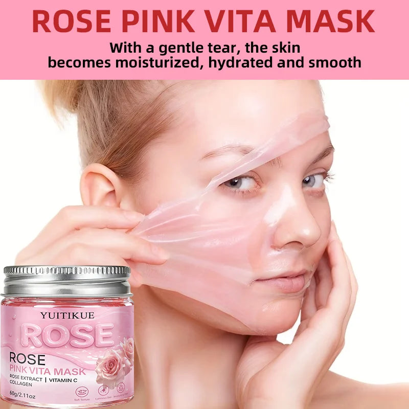 YUITIKUE Rose Pink Vita Peel Mask – Hydrate & Brighten Skin