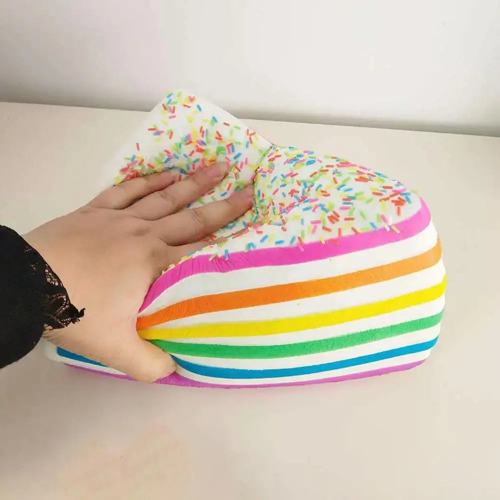 Rainbow Cake Squishy Slow Rising Stress Relief Toy – 14cm