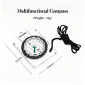 2-in-1 Outdoor Compass & Map Ruler – Acrylic Hiking Navigator Outdoor Compass Ruler Oasis Select black