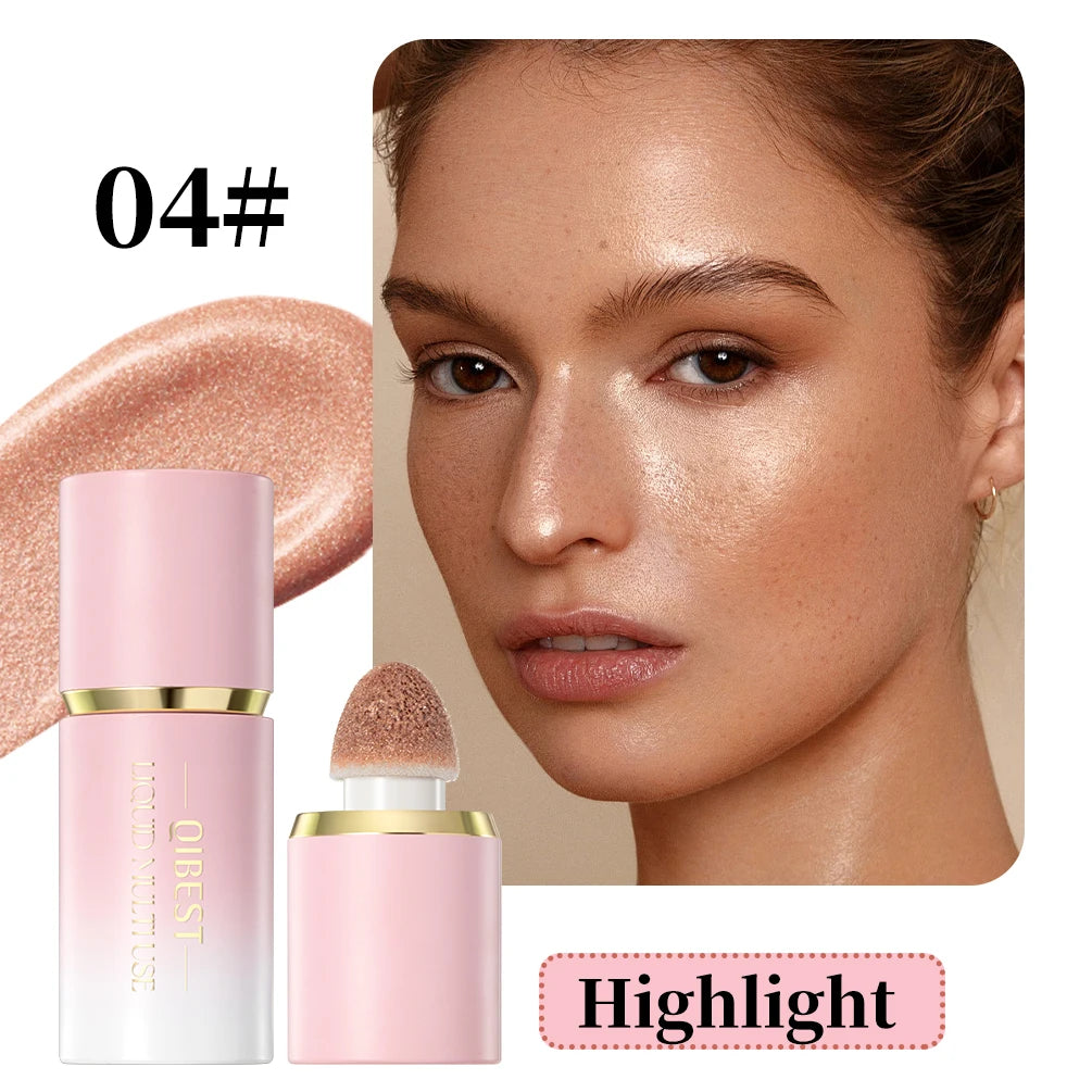 QiBest Liquid Blush Highlighter & Contour Stick – 6 Shades