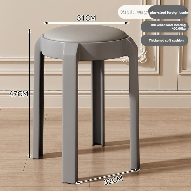 Plastic dining stools for home use in Nordic restaurants. Soft bag stools can be stacked for backup and high stools can be queue Oasis Select Glacier ash-31cm