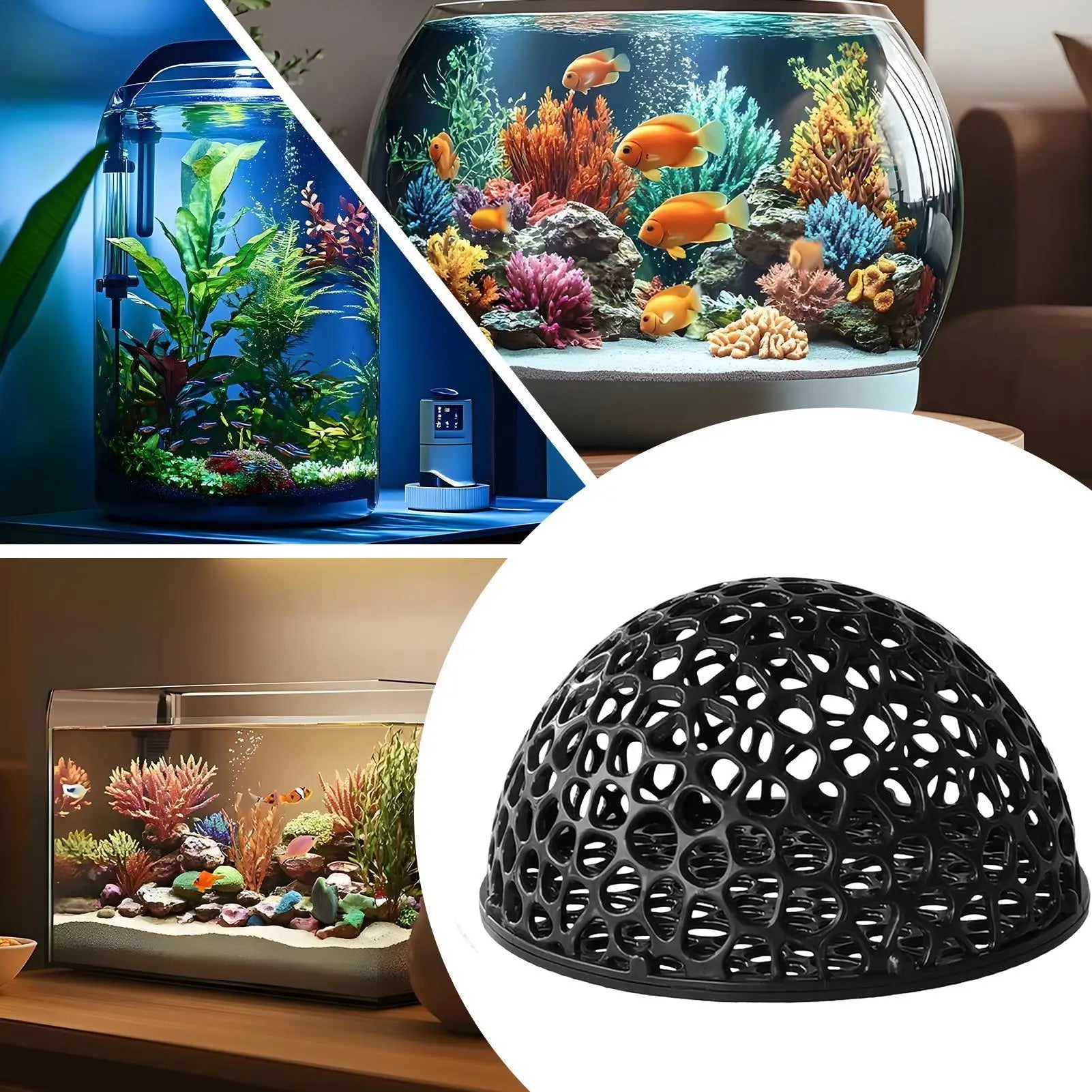 Aquarium shrimp house Cave Mini Porous Betta House Fish Hiding Spots Shrimp Shelter Shrimp breeding nest for Aquatic Decor Oasis Select