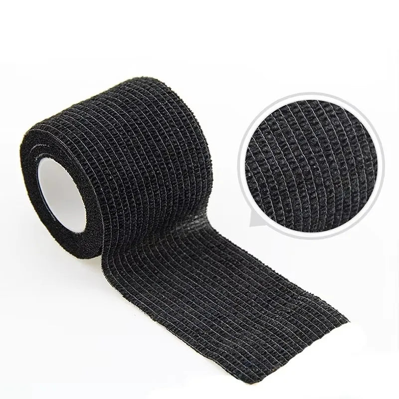 1Rolls Self Adhesive Elastic Sports Bandage Wrap - Joints & Limbs & Pet Protection | Athletic Injury Tape | Compression Strap Oasis Select Black 5cm