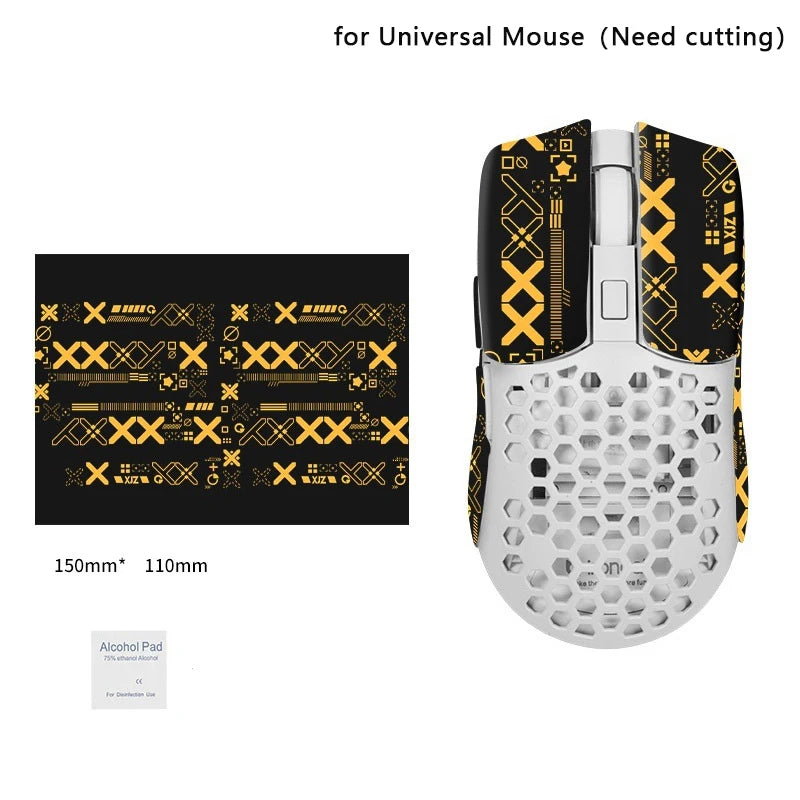 15*11cm DIY Anti-Slip Wireless Gaming Universal Style Mouse Sticker Sweat-Proof Mouse Grip Tape Wear-Resistant PC Desktop Laptop Oasis Select A10