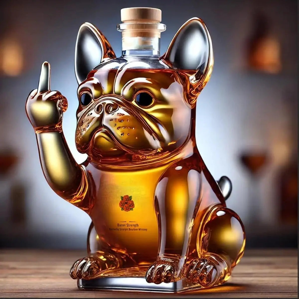 Funny French Bulldog Whiskey Bottle Funny Whisky Bottle Whiskey Flask Oasis Select A
