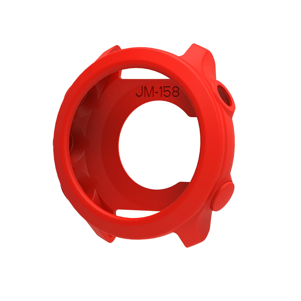 Silicone Case Cover for Garmin Forerunner 55 & 158 | Clear Bumper Smartwatch Case Cover Oasis Select RED
