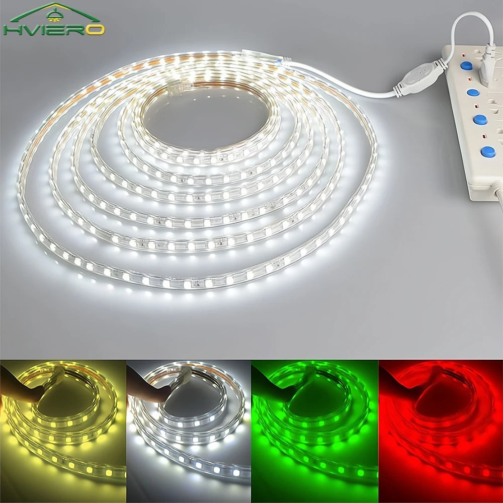 HVIERO 1M IP67 Waterproof 5050 SMD LED Strip Light 220V