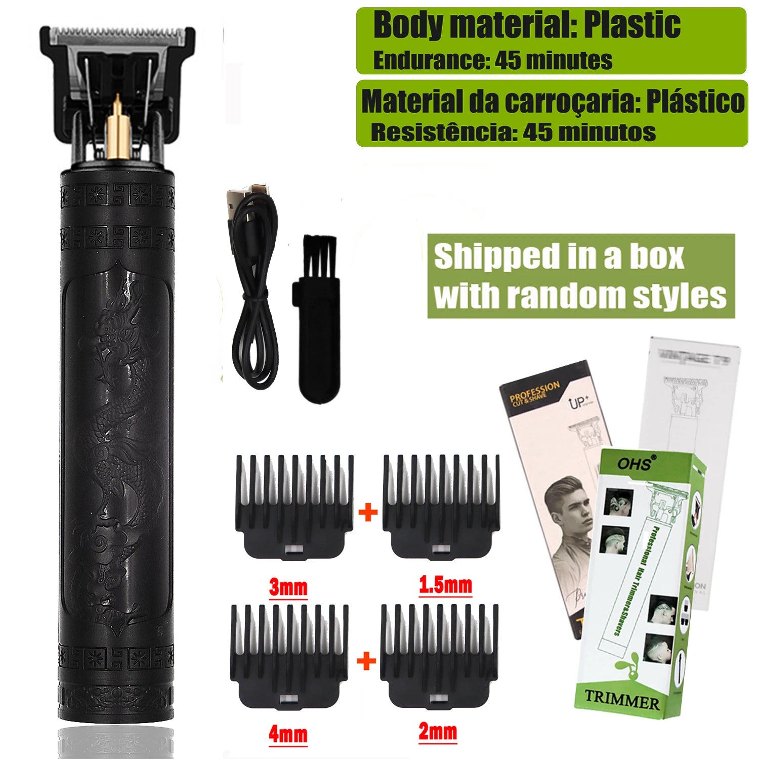 T9 Hair Clipper Repair Beard Shaving Body Hair Trimmer Clippers Electric Machine Men Haircut Machine 0mm Barber Shaver Oasis Select OHS H1 DRAGON