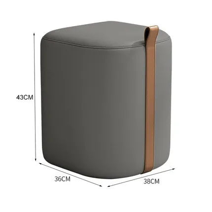 Modern bedroom makeup stool Nordic dresser stool light luxury minimalist dressing stool low stool small apartment seat pier Oasis Select grey