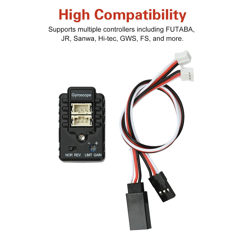 Automatic Stability Control Gyroscope for RC Drift Racing Car Professional RC Gyro Integrated Compact Two Axis Gyroscope Oasis Select
