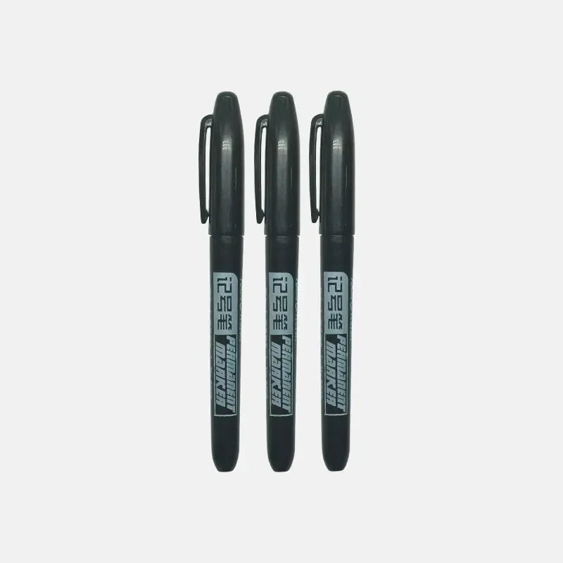 9/6/3pcs Permanent Art Marker Pen Fine Point Waterproof Ink Thin Nib Crude Nib Black Blue Red Ink 1.0mm Fine Color Marker Pens Oasis Select 3pcs black