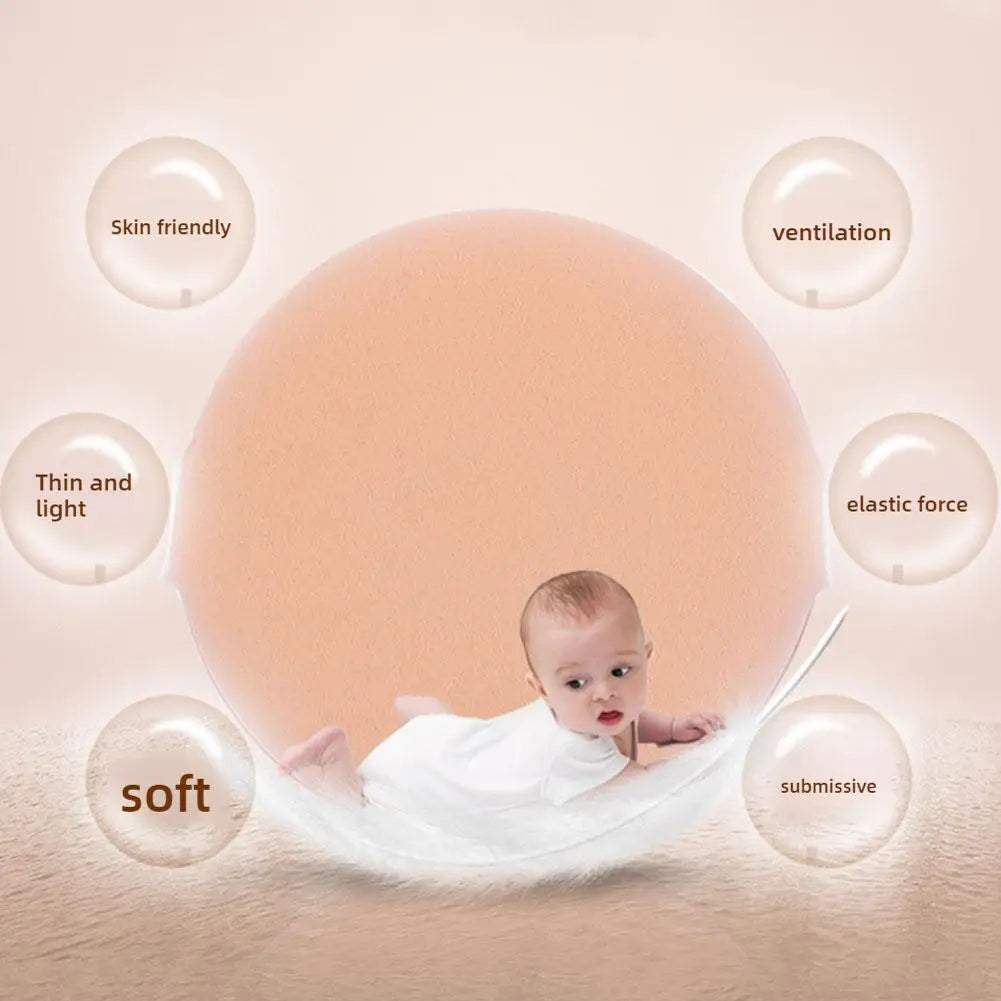 Mini Round Cushion Puff, Thin & Lightweight Foundation Sponge, Wet and Dry Use Makeup Puff Oasis Select