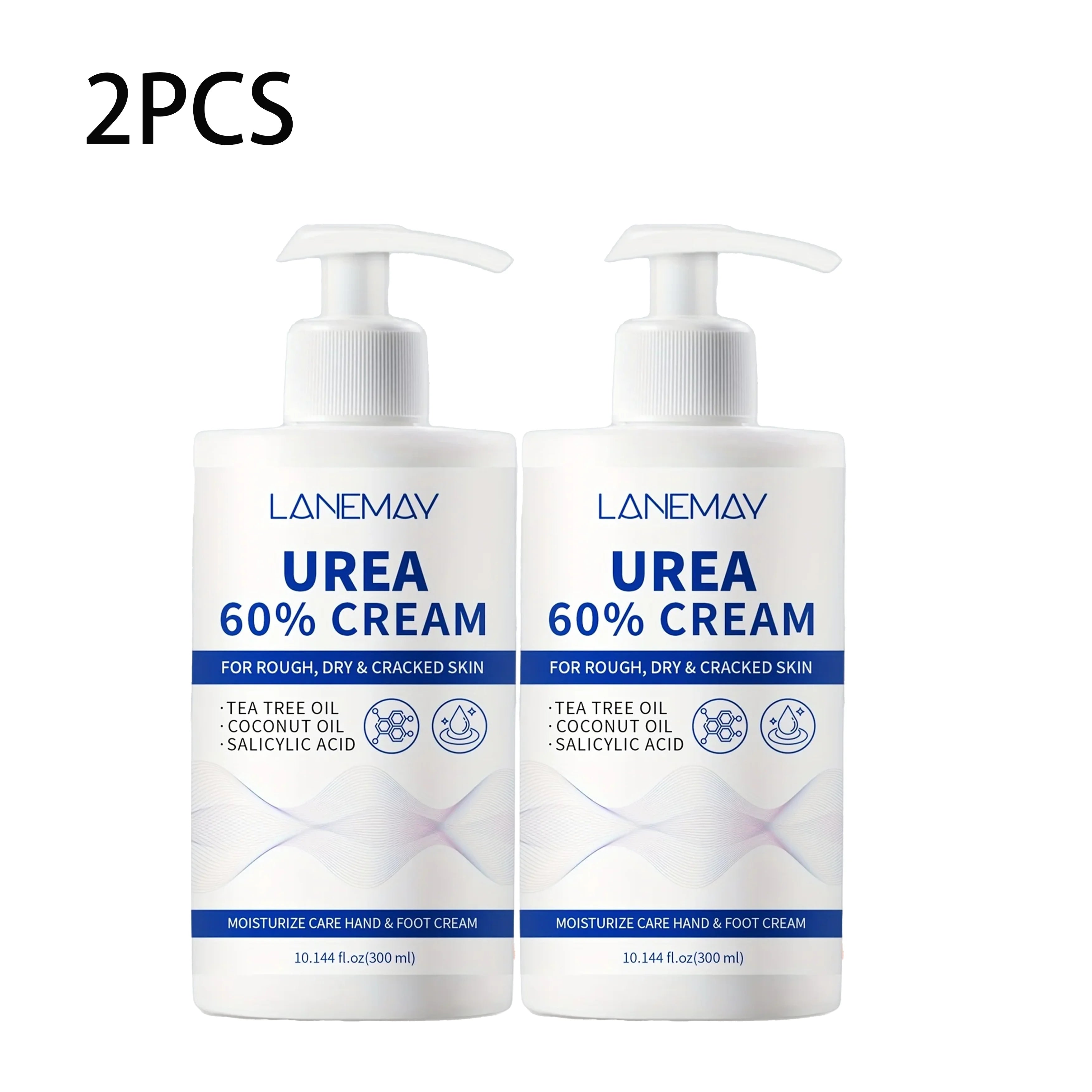 2-Pack Urea 60% Hand & Foot Cream – Tea Tree & Salicylic Acid