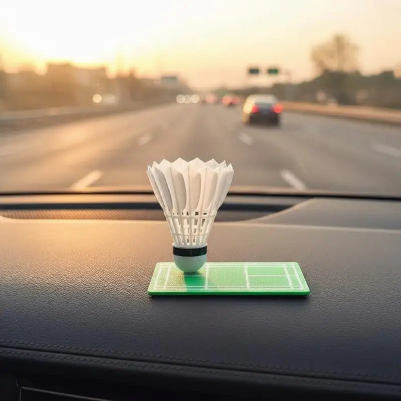 Creative Fun Rotating Badminton Car Ornament Shaking Shuttlecock Dashboard Decor For Car Decoration And Badminton Enthusiasts Oasis Select