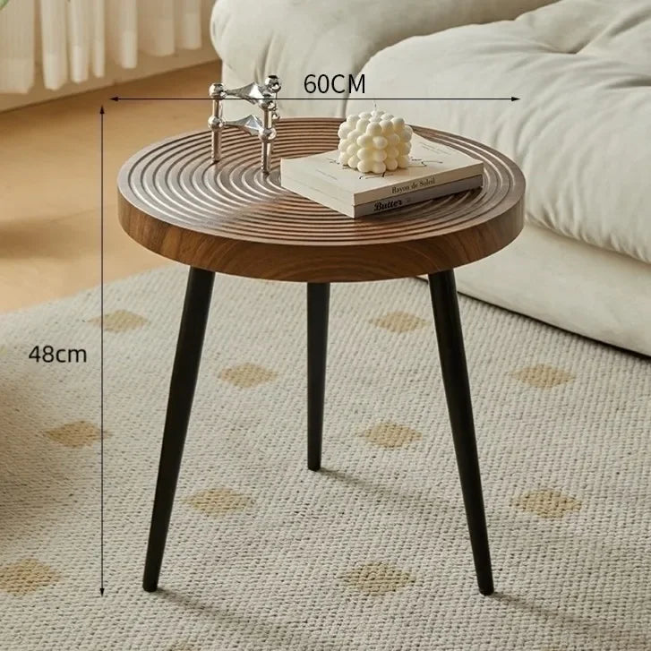 Multi-functional Annual ring side few sofa side few living room coffee table living room Oasis Select Walnut 60-48