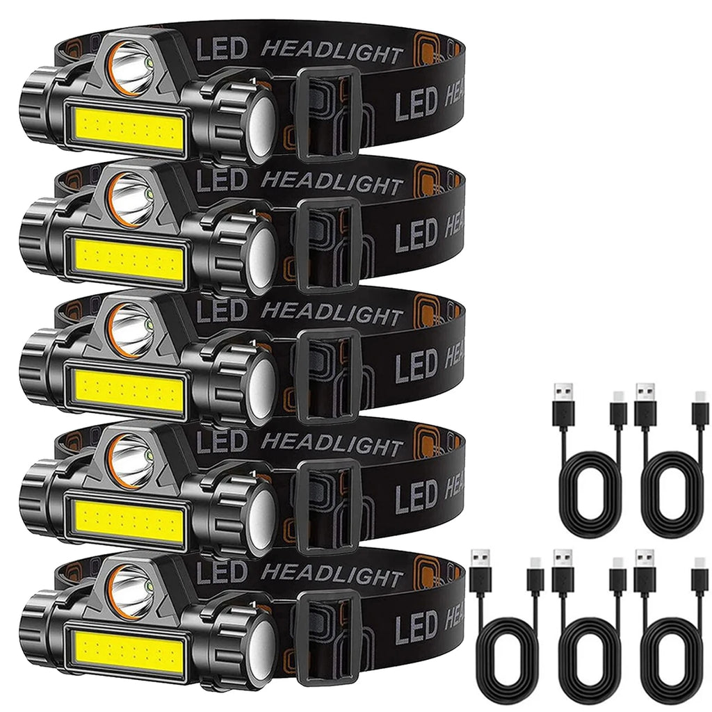 USB Rechargeable LED Headlamp | XPE COB Magnetic Torch