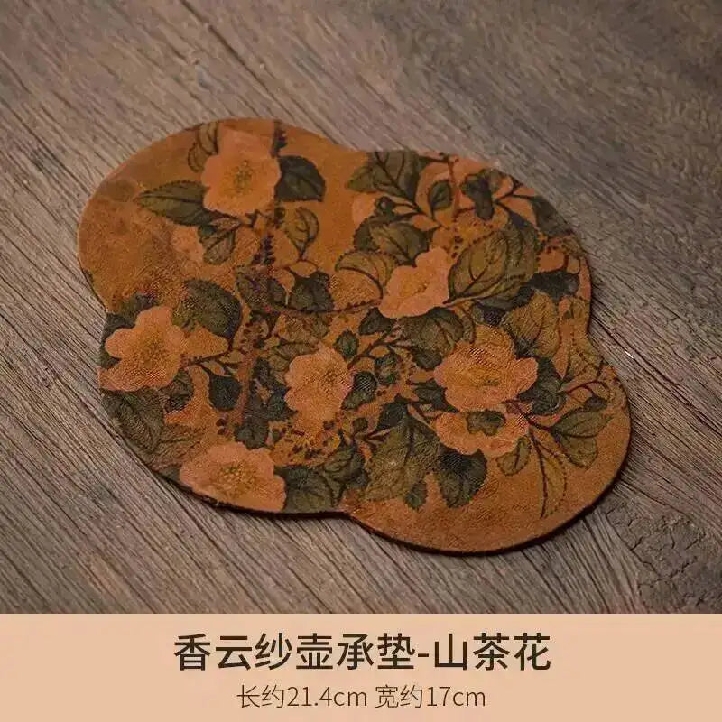 Gauze Double-sided Dry Tea Mat Teapot Mat Chinese Zen Table Flag Tablecloth Tea Mat Tea Ceremony Oasis Select Pot Cushion Camellia