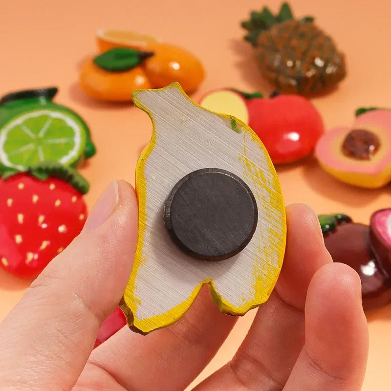 Creative Fridge Magnet Decor 3D Cute Cartoon Fruit Message Board Refrigerator Magnet Sticker for Kids Toy Gift Home Decoration Oasis Select