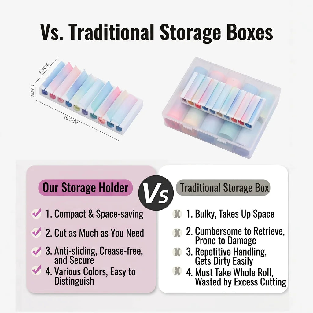 10-Slot Nail Transfer Paper Organizer | 3D Printed Storage Box