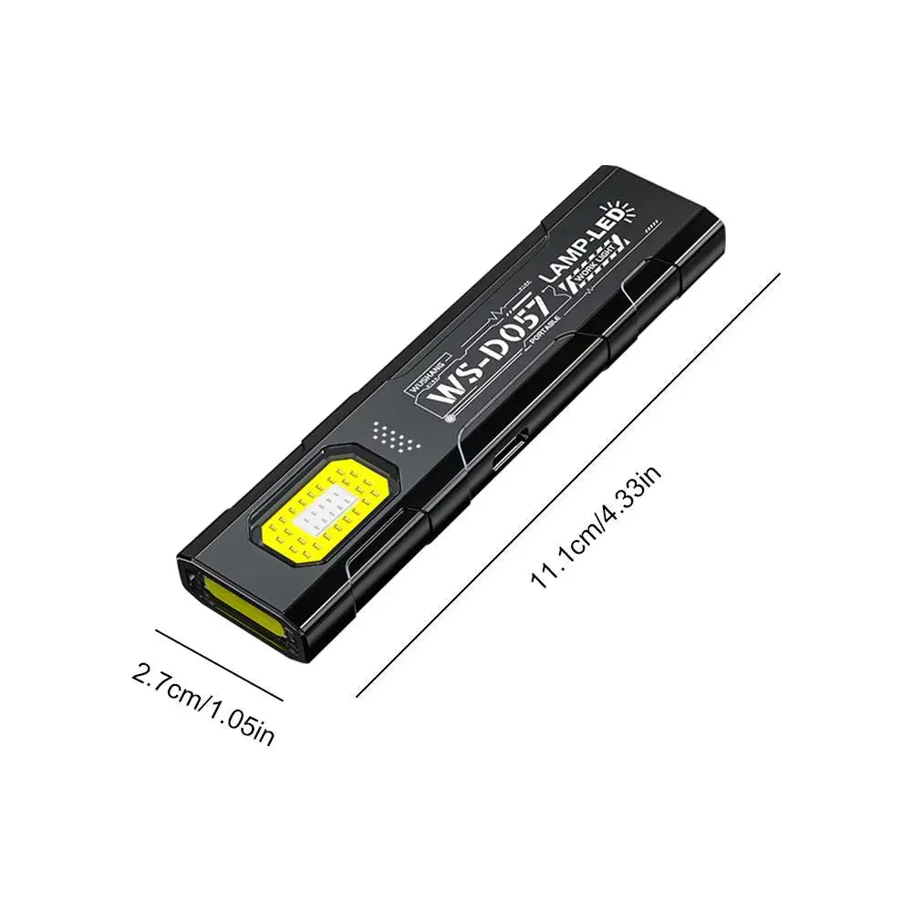 550LM EDC Flashlight USB-C Rechargeable | COB + Red & Blue Modes