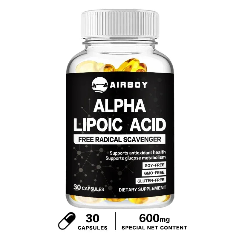 Alpha Lipoic Acid 600mg – Antioxidant & Energy Support Capsules
