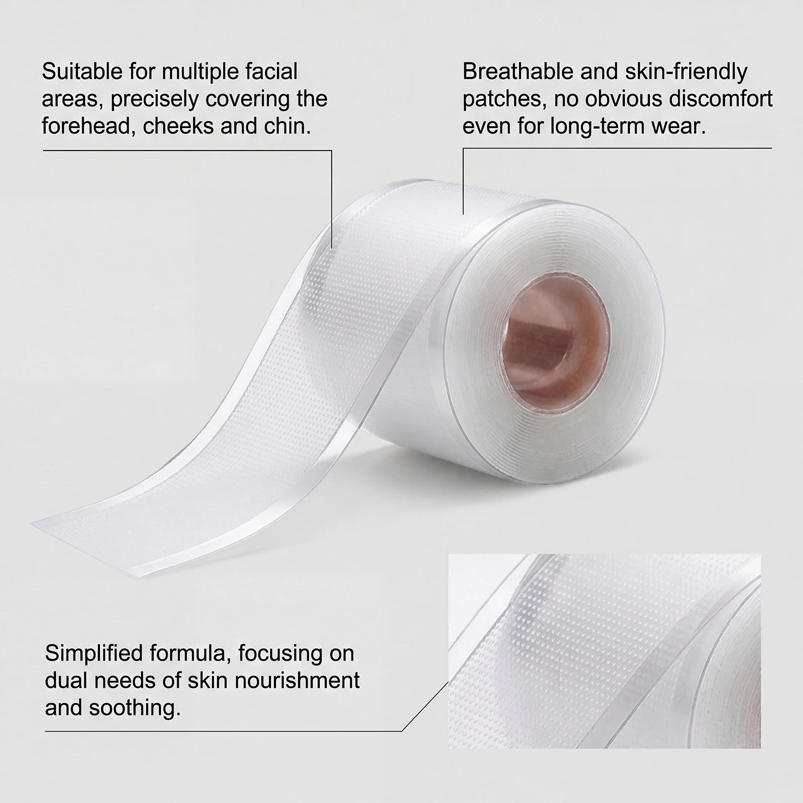 Microneedle Silicone Body Care Patch 4cm×150cm | Breathable