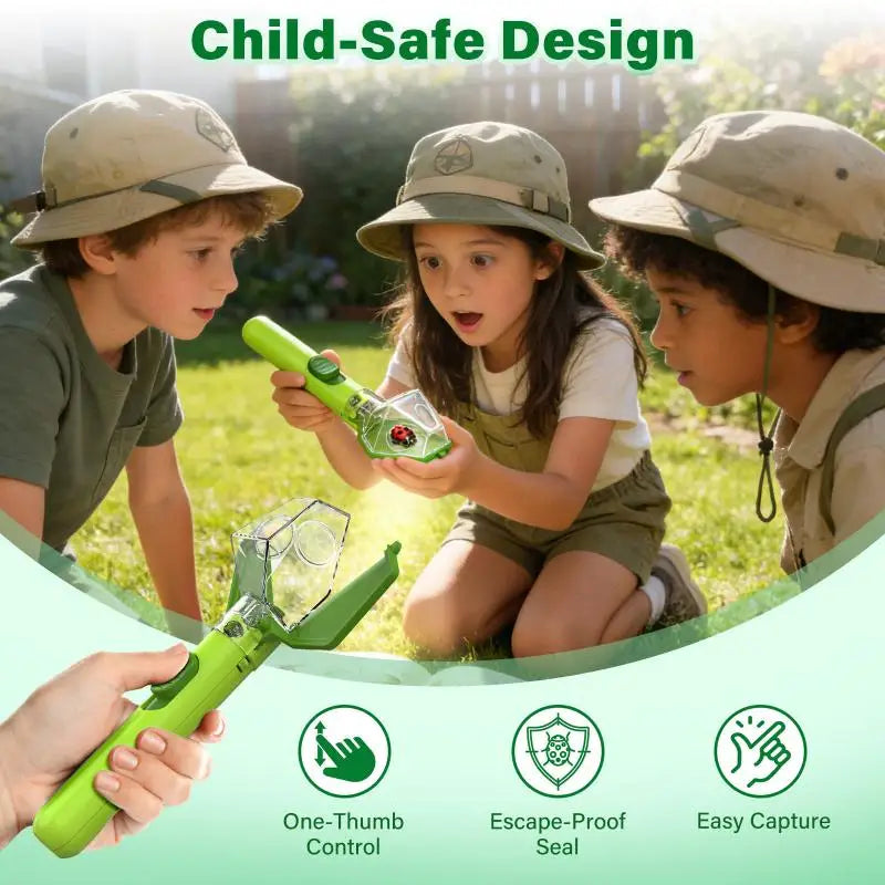 Kids Magnifying Glass Viewer Box, Bug Catcher Observation Container, Outdoor Nature Exploration Educational Science Toy Oasis Select