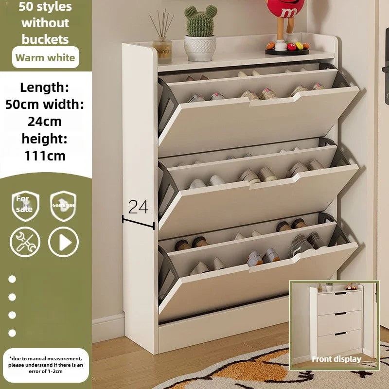 Tipping Bucket Shoe Cabinet, Outer Entry Shoe Rack, Balcony, Entrance Cabinet, Living Room Large-capacity Storage Cabinet Oasis Select 50cmE