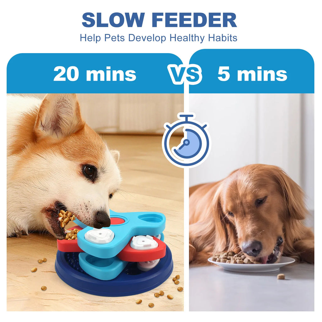 Anti-Choking & Anti-Knocking Slow Feeder Bowls for Small & Medium Dogs + Pet Cat Bowls – Non-Slip Pet Feeding Supplies Oasis Select