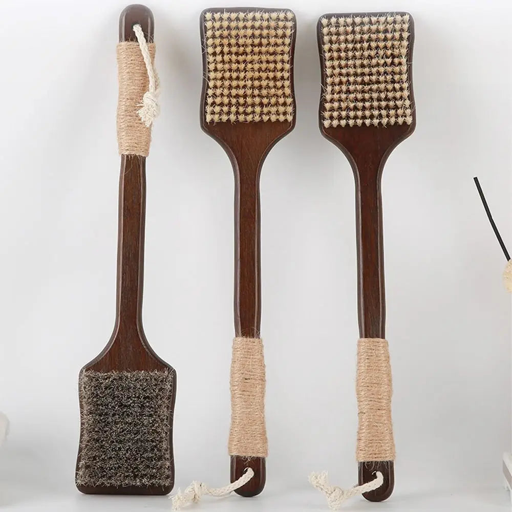 Long Handle Bath Brush – Soft Bristle Back Scrubber & Exfoliator