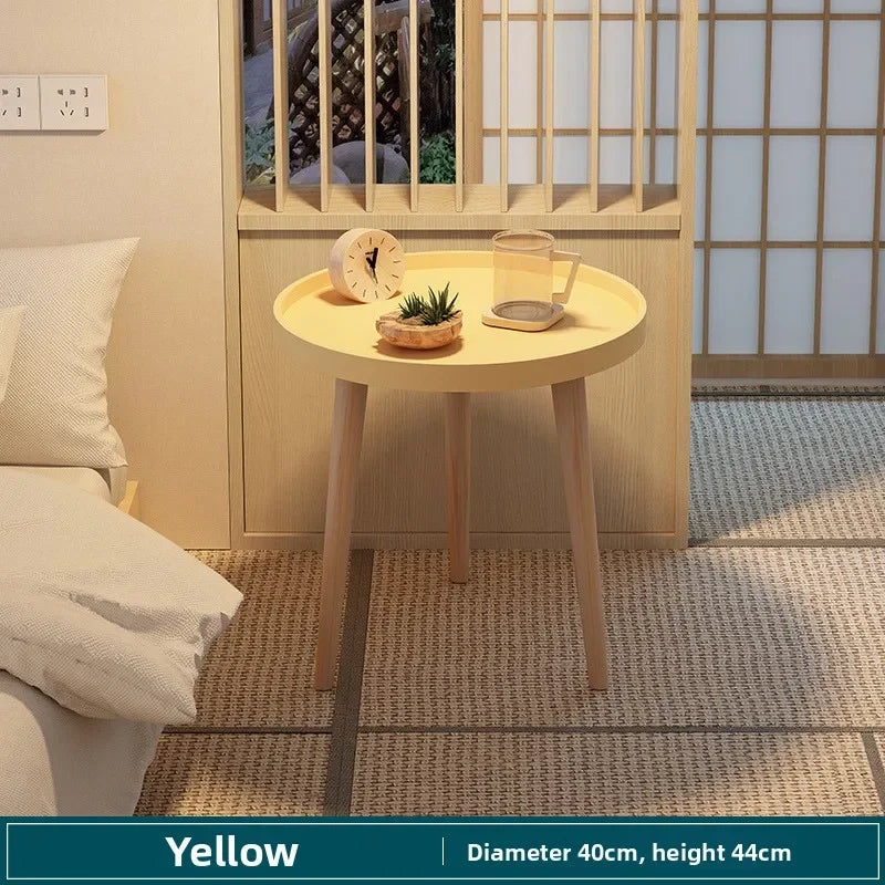 Multi-functional Small round table small apartment bedside table bedroom coffee table rack Oasis Select 40G