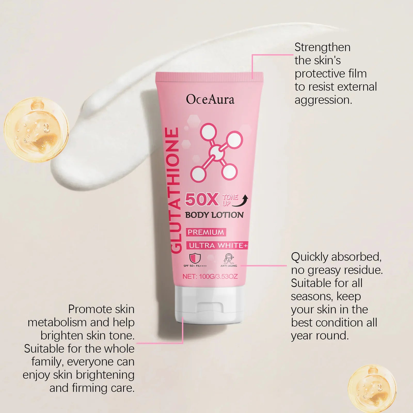 OceAura Brightening Body Cream – Dark Spot & Skin Tone Lotion Body Brightening Cream Oasis Select