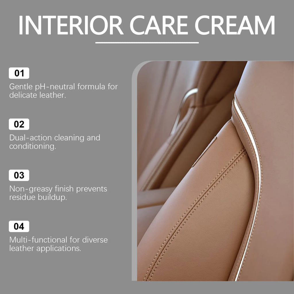 Leather Interior Care Cream Beeswax Caring Car Leather Restorer Interior Stain Removal Gloss Renew Protective Car Nourish Cream Oasis Select