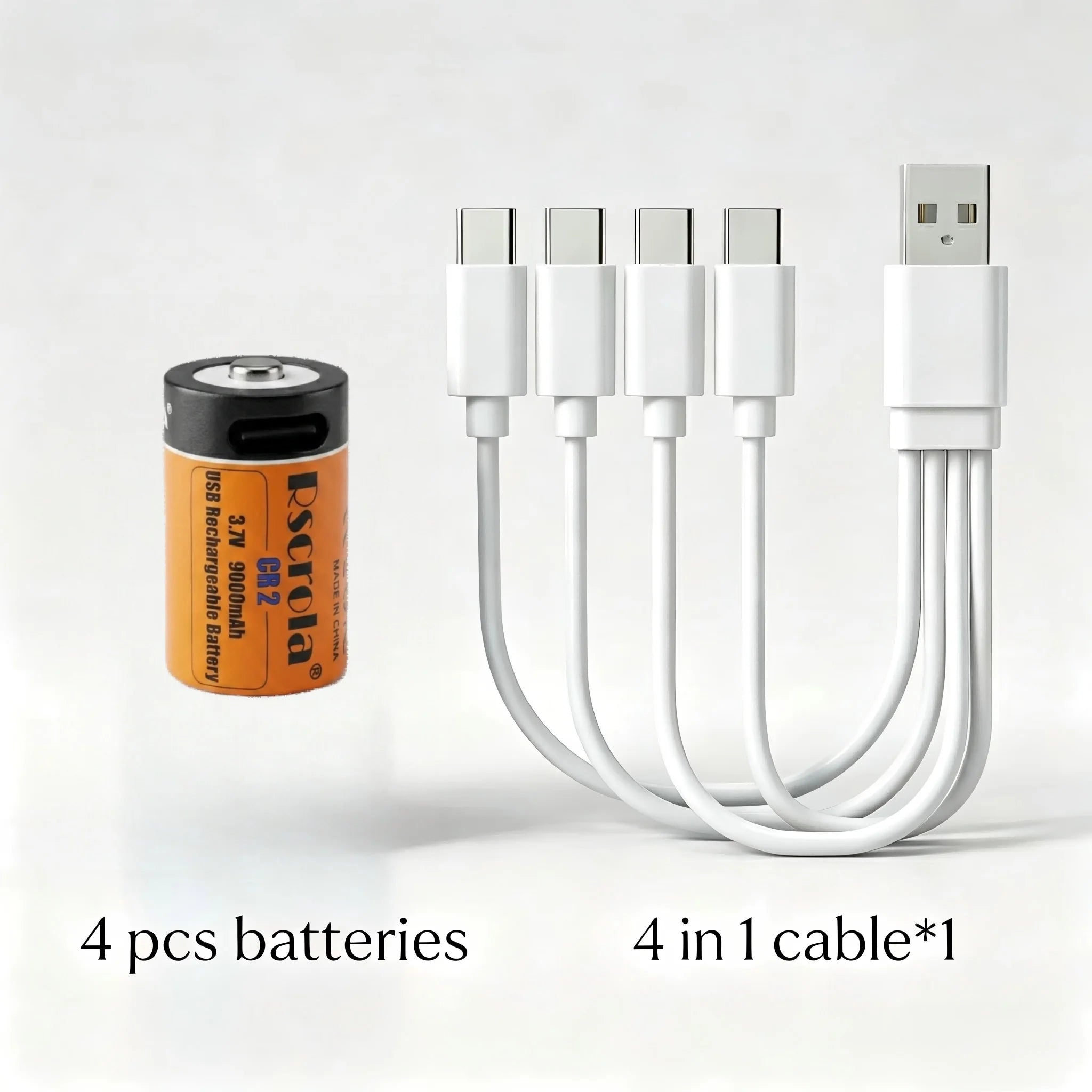 HighCapacity 3.7V CR2 15270 Battery USB Direct Charging Lithium Cells for Digital Camera LED Torch Medical Equipment Replace CR2 Oasis Select 3.7 V 4 pcs batteries