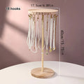 1pc,Wooden jewelry rack, necklace, earring, pendant display rack, jewelry manager, jewelry hook, multifunctional storage rack Oasis Select 18 hooks