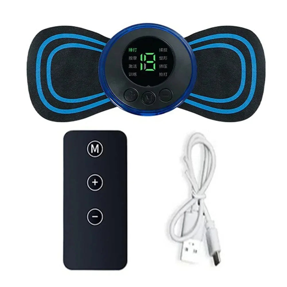 10PCS Portable Mini Electric Neck Back Massager Cervical Massage Patch Stimulator Massage Patch Replacement Patch Oasis Select VIOLET