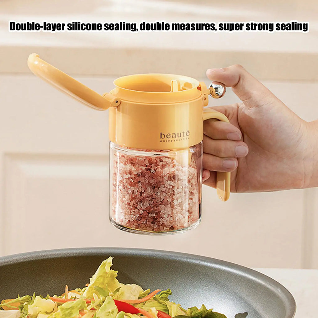 Seasoning Jars Clear Glass Seasoning Containers with Lids Airtight Storage Organizer Empty Bottle Pantry Organization Kitchen Oasis Select