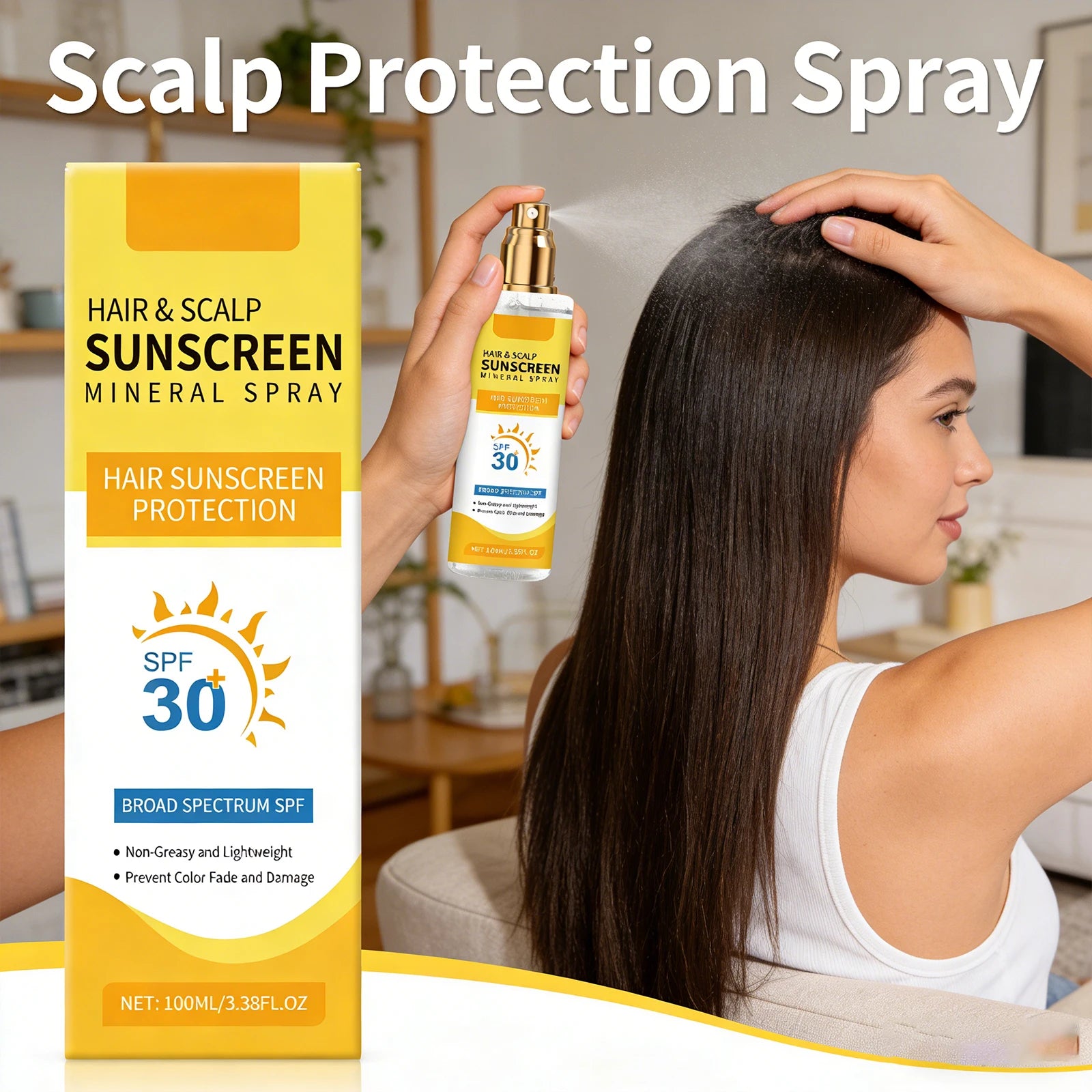 100ml Scalp Protection Spray – UV Defense & Color Lock Scalp Protection Spray Oasis Select